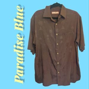 Paradise Blue Hawaiian Button Up Shirt 